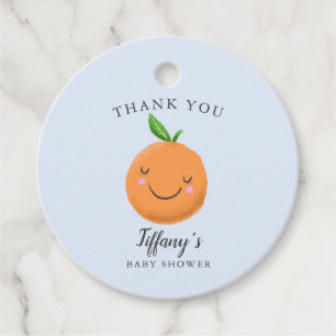 Little Cutie Baby Shower Blue Clementine Gåvor Etiketter