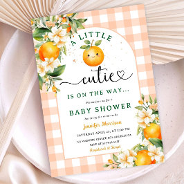 Little Cutie Baby Shower Citrus Gender Neutral Inbjudningar