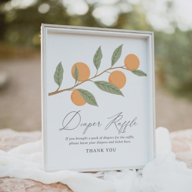 Little Cutie Baby Shower Diaper Raffle Sign Poster (Skapare uppladdad)