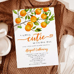 Little Cutie Baby Shower Gender Neutral Inbjudningar<br><div class="desc">Rustic Little cutie-tema könsmognadskort för barn med illustration av citrusfrukten på träd gren. Perfekt för en dusch på sommaren.</div>