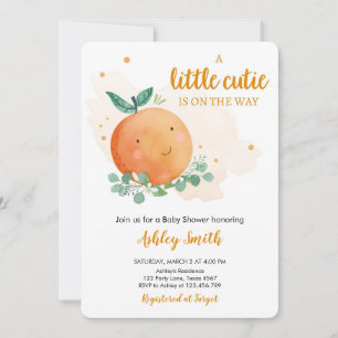 Little Cutie Baby Shower Greenery Gender Neutral I Inbjudningar