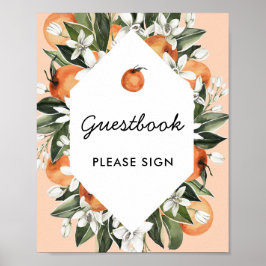 Little Cutie Baby Shower Guestbook-tecken Poster