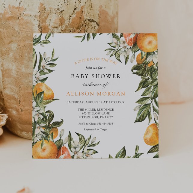 Little Cutie Baby Shower Inbjudningar (Skapare uppladdad)