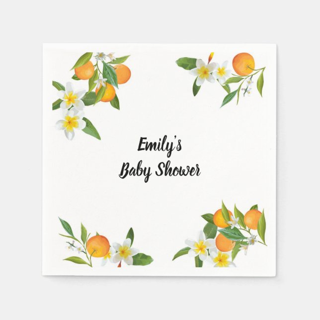 Little Cutie Baby Shower Napkins Pappersservett (Framsidan)