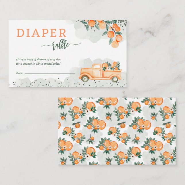 Little Cutie Baby Shower Raffle Tilläggskort (Fram/baksida)