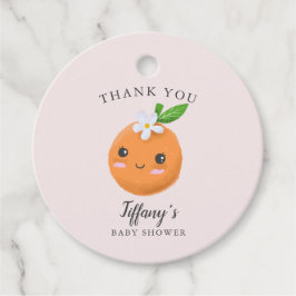 Little Cutie Baby Shower Rosa Clementine Gåvor Etiketter
