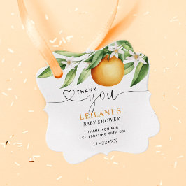 Little Cutie Baby Shower Tack Gåvor Etiketter