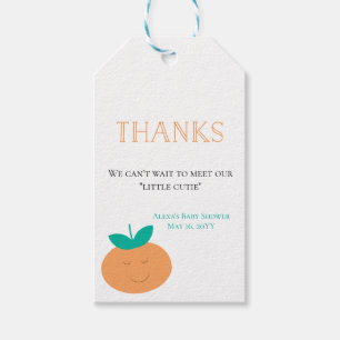 Little Cutie Baby Shower Tack Märkre Presentetikett