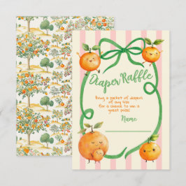 Little Cutie Baby Shower Toile Diaper Raffle Inbjudningar
