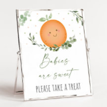 Little Cutie Baby Shower Treat Sign