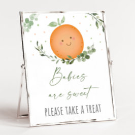 Little Cutie Baby Shower Treat Sign Poster