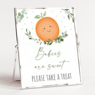 Little Cutie Baby Shower Treat Sign Poster