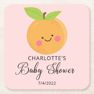 Little cutie Baby Shower Underlägg Papper Kvadrat
