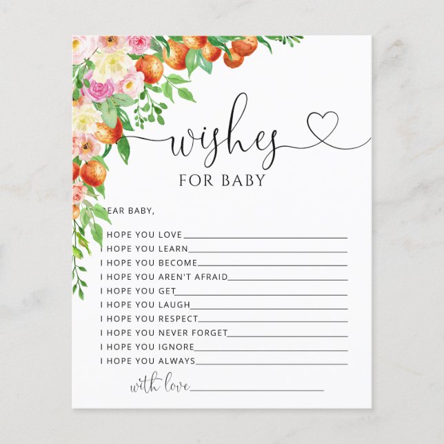 Little Cutie babydusch önskemål för Baby (Framsida)