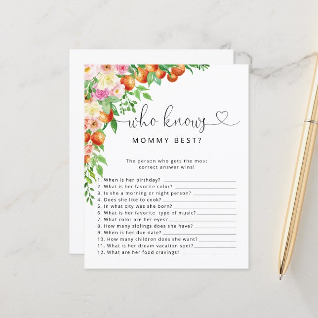 Little Cutie babydusch Vem vet Mamma Best-spelet (Fram/Back In Situ)