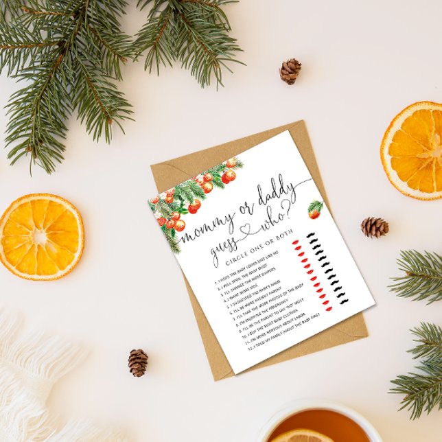 Little Cutie-babyduschen gissar Vem-spelkort (Skapare uppladdad)