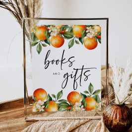 Little Cutie Bokar och Gifts Sign Orange Citrus Poster