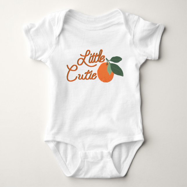 Little Cutie Citrus Baby Bodykostym med vattenfärg T Shirt (Framsida)