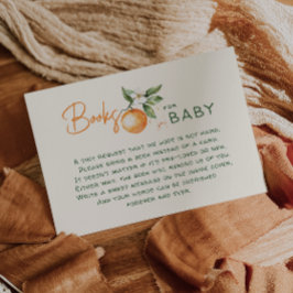 Little Cutie Citrus Baby Shower Bokar för Baby Tilläggskort