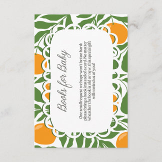 Little Cutie Citrus Baby Shower Books For Baby  Tilläggskort