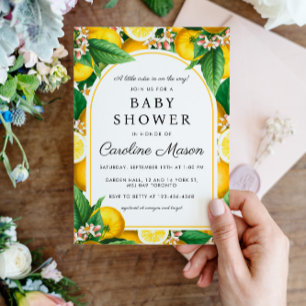 Little Cutie Citrus Baby Shower Inbjudningar