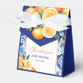 Little Cutie Citrus Blue Tiles Baby Shower Presentaskar