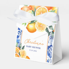 Little Cutie Citrus Blue Tiles Baby Shower Presentaskar