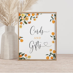 Little Cutie Citrus Botanical Cards and Gifts Sign Poster