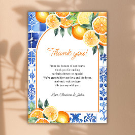 Little Cutie Citrus Gender Neutral Baby Shower Tack Kort