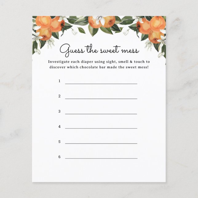 Little Cutie Citrus Gissa Den Söta Röten Spelkort (Framsida)