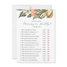 Little Cutie Citrus gissar vem som visar spelkorte