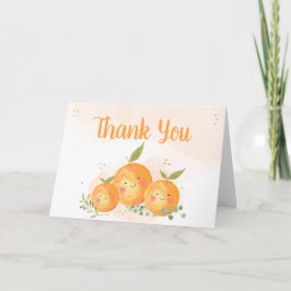 Little Cutie Citrus Orange Baby Shower Tack Kort