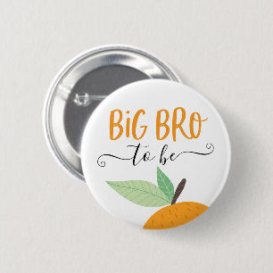 Little Cutie Citrus Orange Big Bro to be Button Knapp