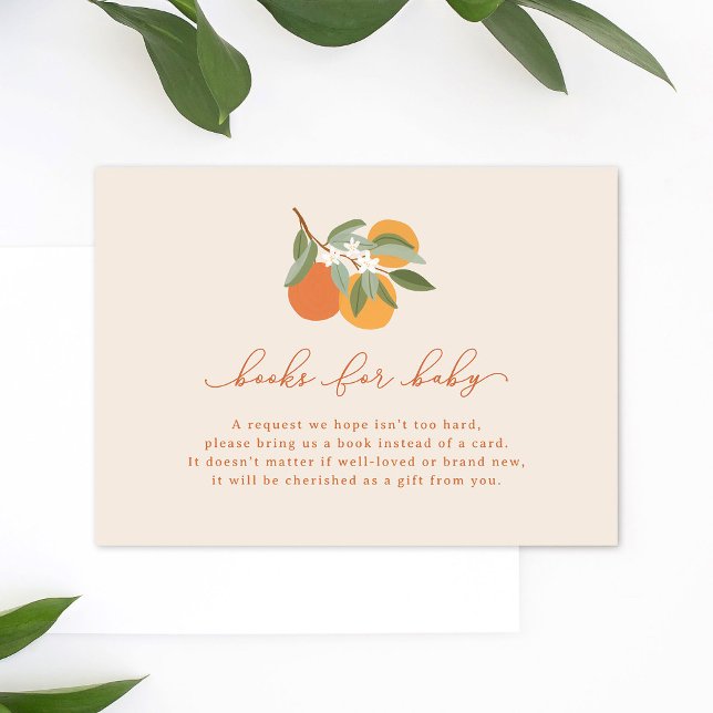 Little Cutie Citrus Orange Bokar för Baby Tilläggskort (citrus oranges books for baby enclosure card)