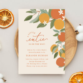 Little Cutie Citrus Oranges Baby Shower Inbjudningar