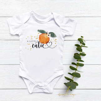 Little Cutie Citrus Tangerine Cute Fruit Baby T Shirt
