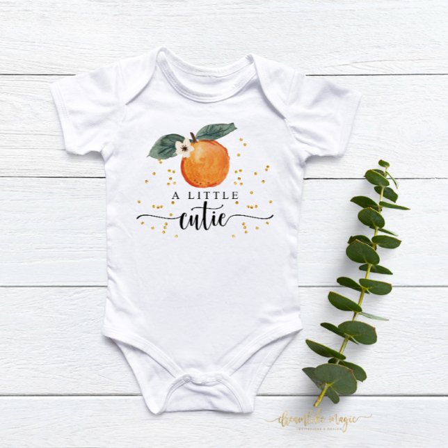 Little Cutie Citrus Tangerine Cute Fruit Baby T Shirt (Skapare uppladdad)