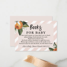 Little Cutie Clementine Baby Shower Bokar för Baby Anteckningskort