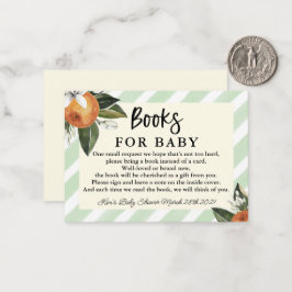 Little Cutie Clementine Baby Shower Bokar för Baby Anteckningskort