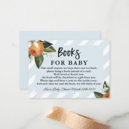Little Cutie Clementine Baby Shower Bokar för Baby Anteckningskort