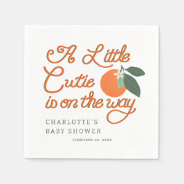 Little Cutie Clementine Baby Shower Napkins Pappersservett
