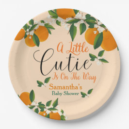 Little Cutie Clementine Baby Shower Papper Plate