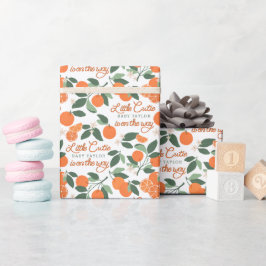 Little Cutie Clementine Baby Shower Wrapping Pappe Presentpapper