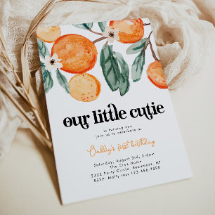 Little Cutie Clementine Birthday-inbjudan Inbjudningar