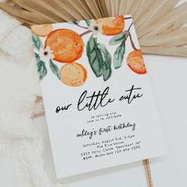 Little Cutie Clementine Birthday-inbjudan Inbjudningar