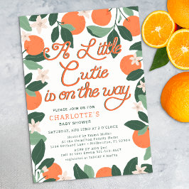 Little Cutie Clementine Botanical Baby Shower Inbjudningar