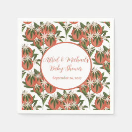 Little Cutie Clementine | Citrus Baby Shower Pappersservett