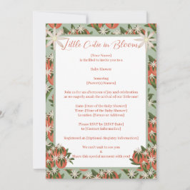 Little Cutie Clementine Sage | Citrus Baby Shower Inbjudningar