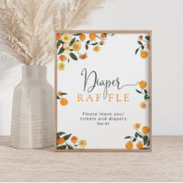 Little Cutie Diaper Raffle Sign Poster