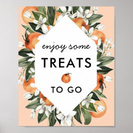 Little Cutie Drive by Baby Shower Treat Favor Sign Poster